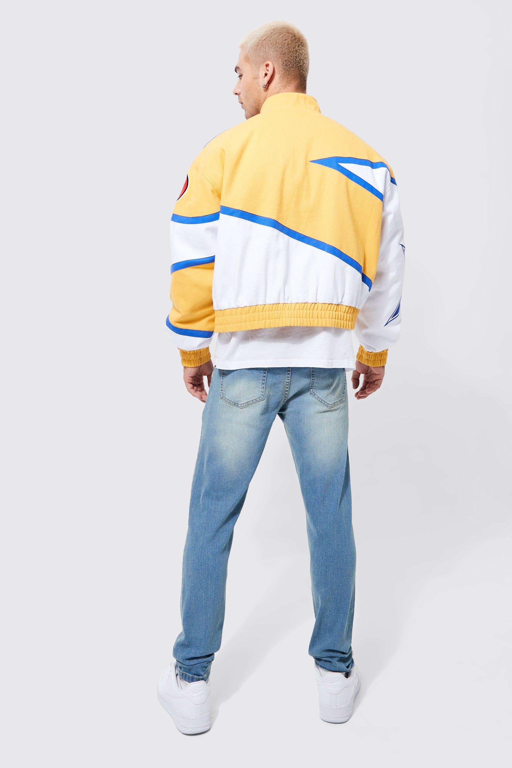 Stretch store track denim